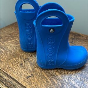 CROCS Kids Blue Handle Rain Boots